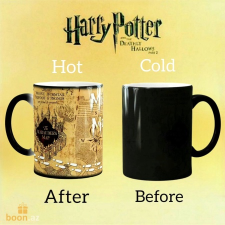 Кружка хамелеон из Гарри Поттера "Карта мародеров"