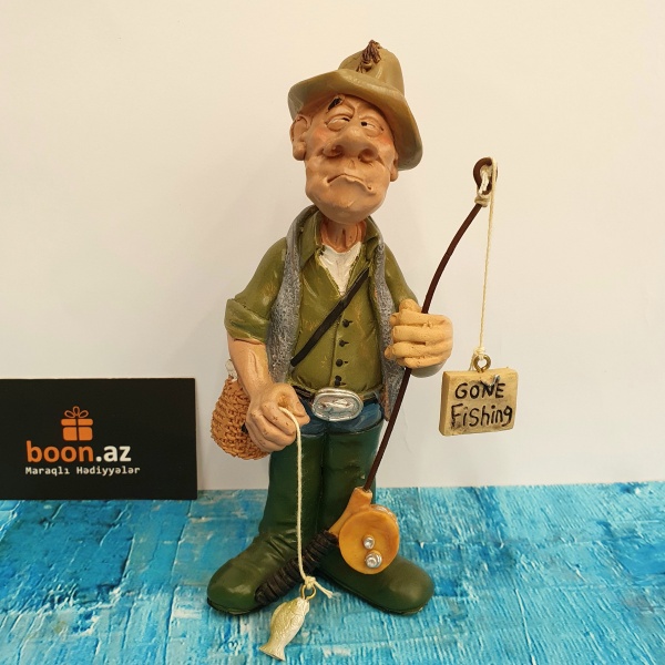 Фигурка - Забавная работа  «Рыбак» . Figure Funny work «Fisherman» .