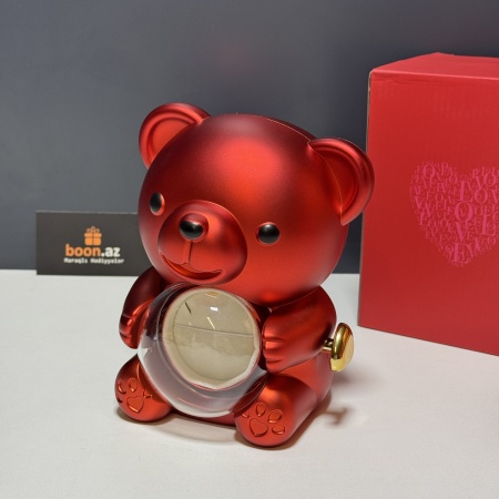 Ювелирная шкатулка "Мишка с розой"