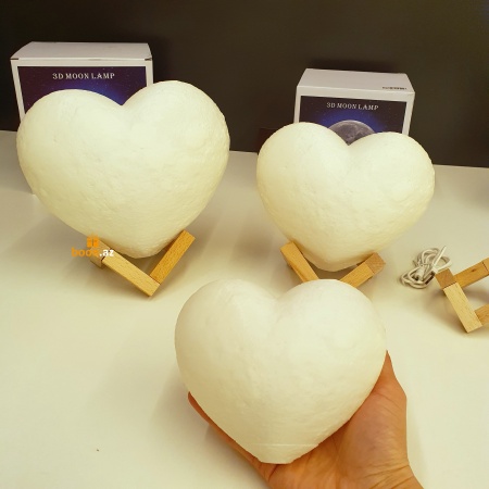 3D Ночник "Сердце" 7 цветов 21 см