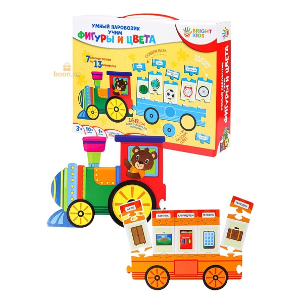 Развивающая игра умный паровозик "Учим фигуры и цвета"