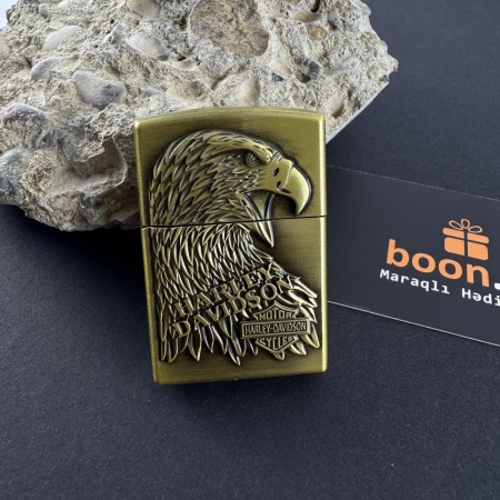 Газовая зажигалка в ретро стиле Harley Davidson орел