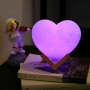 3D Ночник "Сердце" 7 цветов 14 см