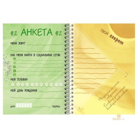 Анкета для девочек blue