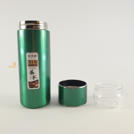 Высококачественные термосы с отделением для чая и воды green