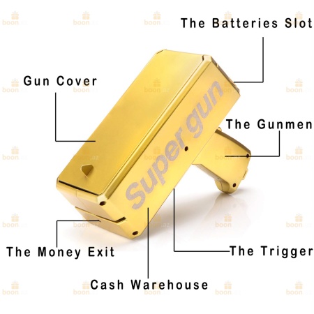 Денежный пистолет "Бабломёт Миллионера".  Toy money gun "Millionaire's Bablomet"