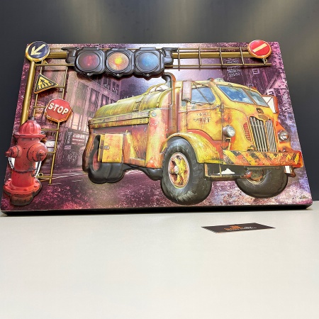 3D Металлическая картина "Road Stop"