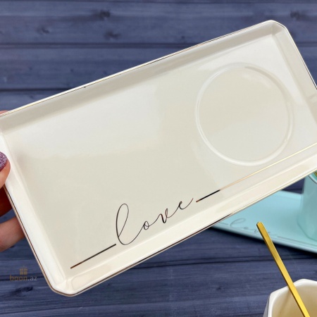 Кружка с подставкой "Love"