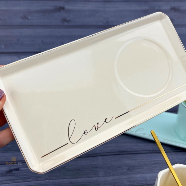 Кружка с подставкой "Love"