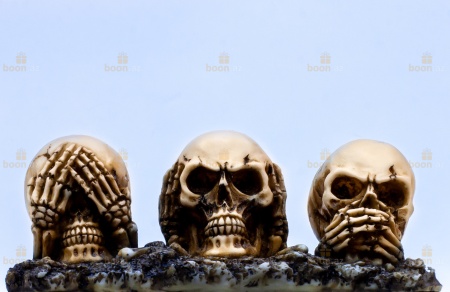 Фигурки черепа «Ничего не вижу, не слышу, не говорю»