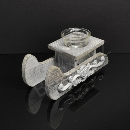 Подсвечник «Сани» (деревянный)