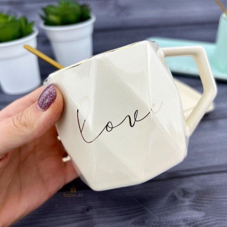 Кружка с подставкой "Love"