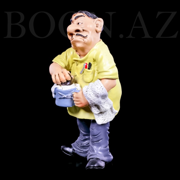 Фигурка - Забавная работа  «Брадобрей» . Figure Funny work «Barber» .