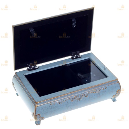 Музыкальная шкатулка с фоторамкой для украшений «Jewelry Box» (бирюза)