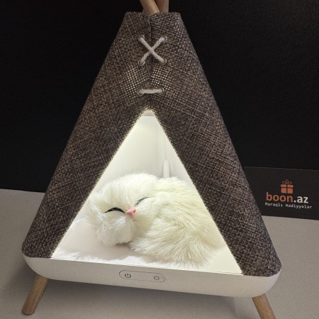 Детский ночник Котенок в палатке (Bluetooth)