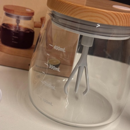 Стеклянная кружка миксер 400 мл