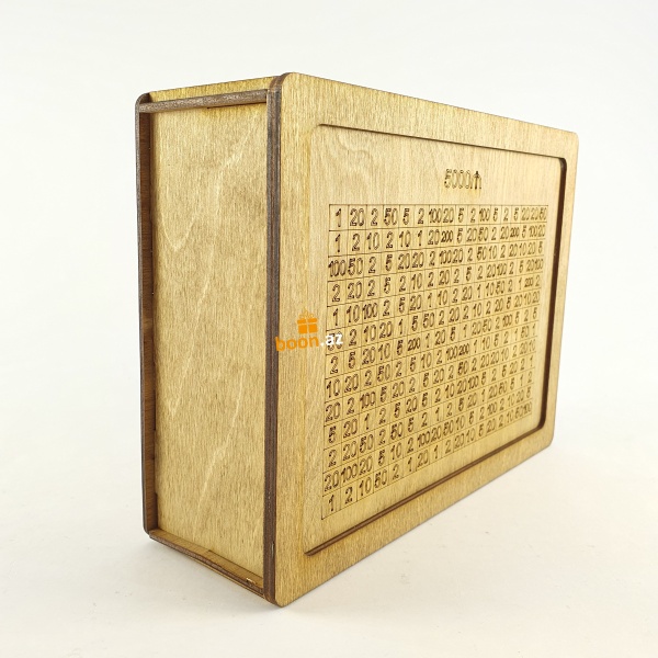 Копилка деревянная с цифрами 5000 ₼