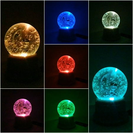 Музыкальный снежный шар с подсветкой "Happy times"