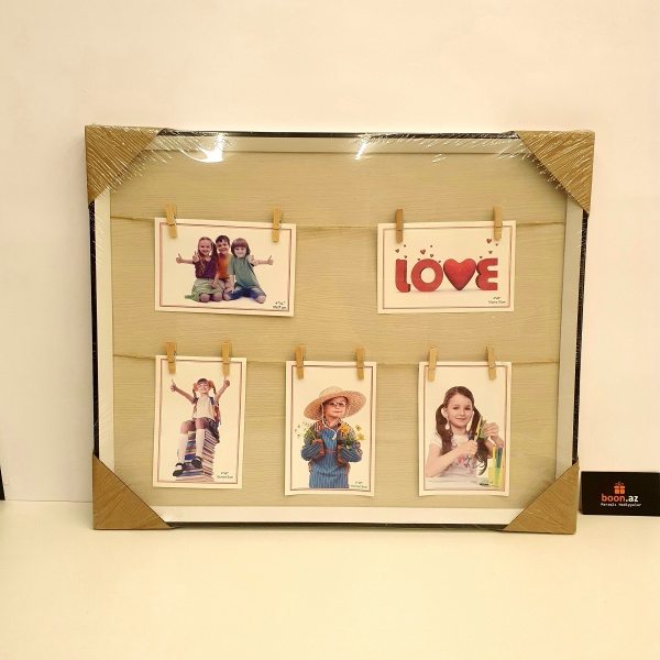 Фоторамка с прищепками 