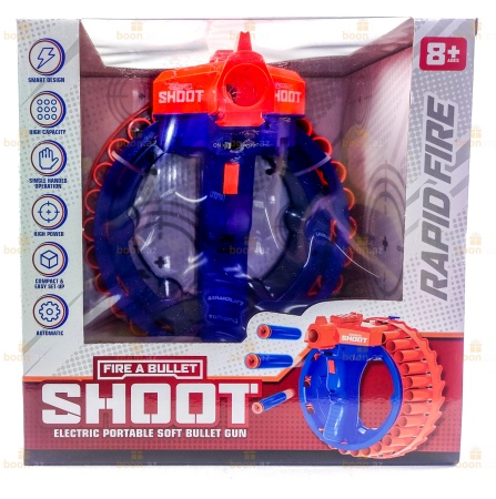 Бластер-пулемёт «Z-SHOOT» (пистолет с автоматической перезарядкой барабана)