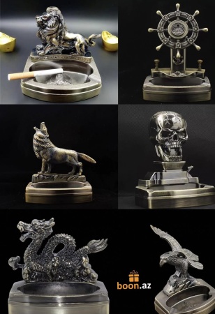 Газовая зажигалка с пепельницей Волк