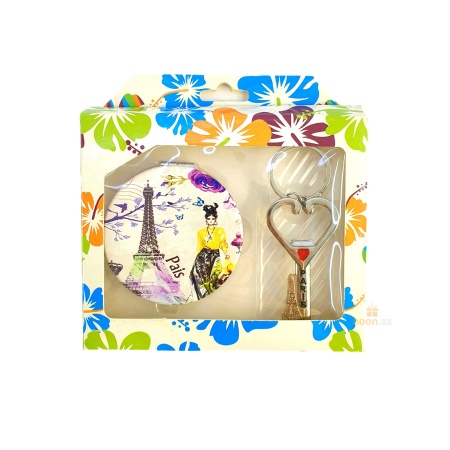 Набор "Зеркальце с брелком" fiolet