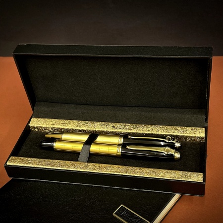 Подарочные ручки №007 gold line double 10