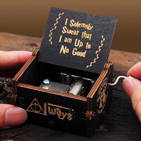 Музыкальная шкатулка "Гарри Поттер" Harry Potter black wood