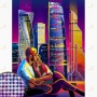 Алмазная вышивка с частичным заполнением «Влюблённая пара». (30х40)