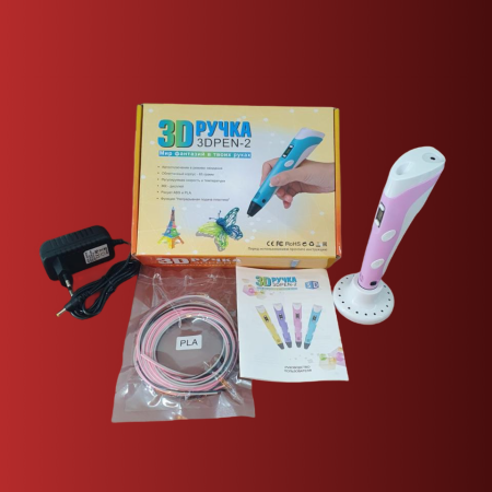 3D Ручка для рисования 3D pen розовая