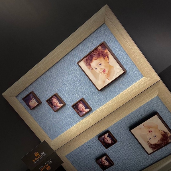 Панно из фоторамок на магните 