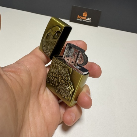 Газовая зажигалка в ретро стиле Harley Davidson орел