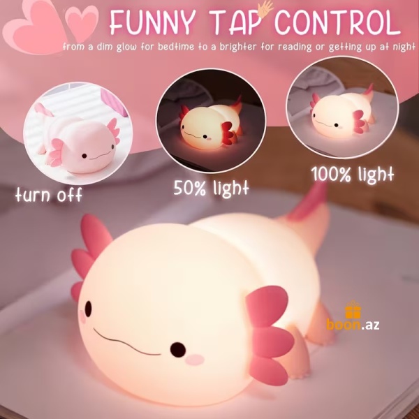 Силиконовый ночник Аксолотль Axolotl